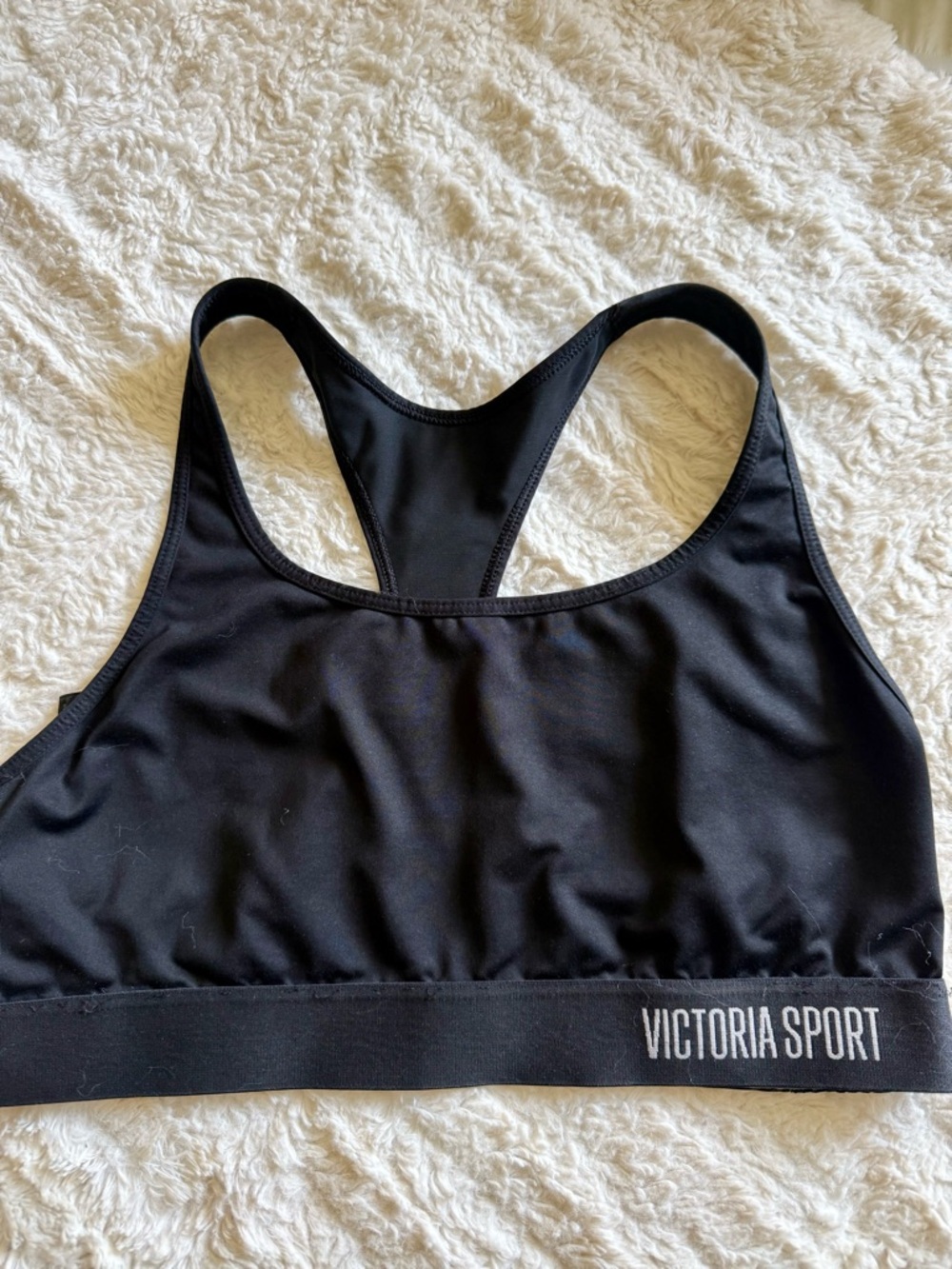 Victoria Secret Black Racerback Sports Bra size:Large
